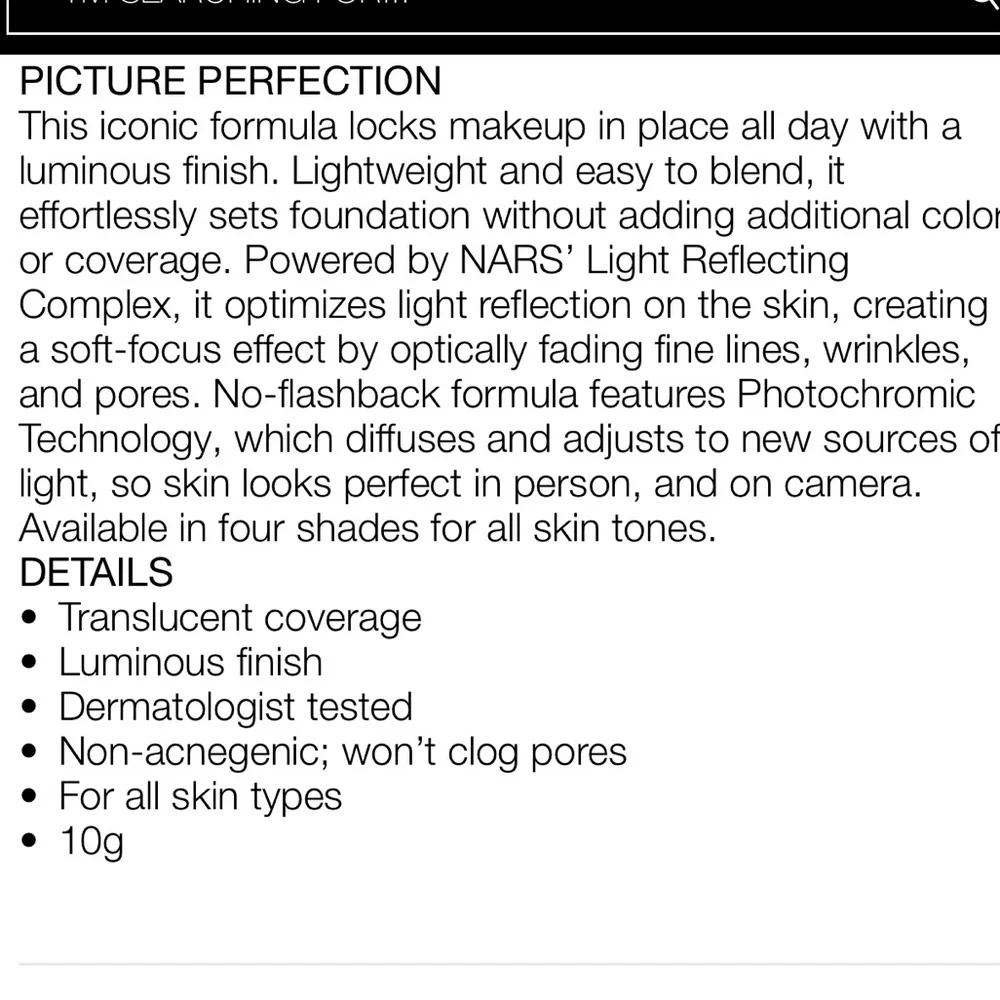 NARS light reflecting